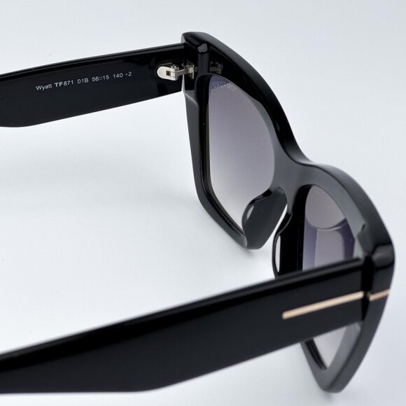 Tom Ford WYATT FT0871/S 01B Women BRAND NEW Sunglasses Black Gradient Smoke main image 6
